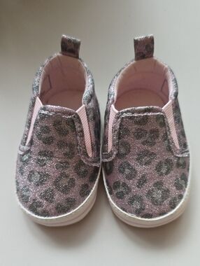 George Pink Glitter Leopard Slip-On Sneakers for Kids